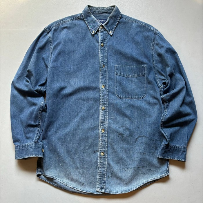 Eddie Bauer denim shirt “size S” エディバウアー デニムシャツ 雰囲気系 | Vintage.City 古着屋、古着コーデ情報を発信