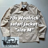 70s Woolrich safari jacket “size M” 70年代 ウールリッチ サファリジャケット ボックスカット | Vintage.City 古着屋、古着コーデ情報を発信