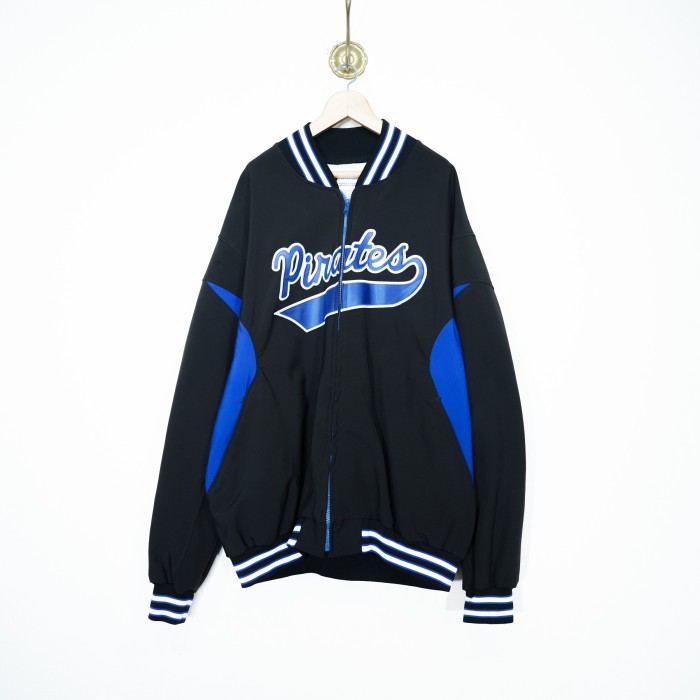USA VINTAGE DeLONG COLLEGE PRINT DESIGN ZIP UP SPORT JACKET/アメリカ古着カレッジプリントデザインジップアップスポーツジャケット | Vintage.City 빈티지숍, 빈티지 코디 정보