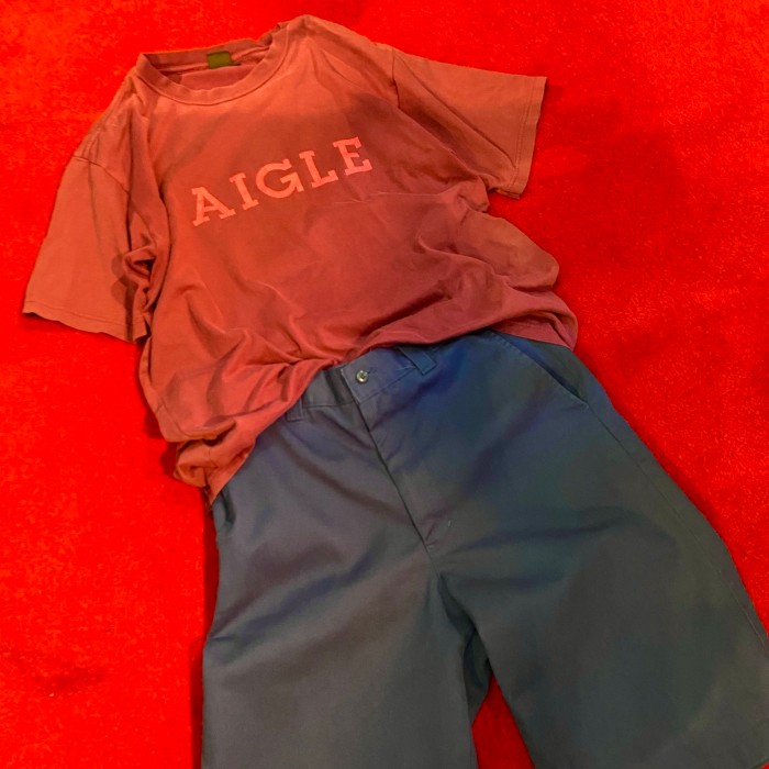 AIGLE ロゴTシャツ パープル 紫 XL | Vintage.City 古着屋、古着コーデ情報を発信
