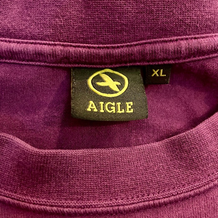 AIGLE ロゴTシャツ パープル 紫 XL | Vintage.City 빈티지숍, 빈티지 코디 정보