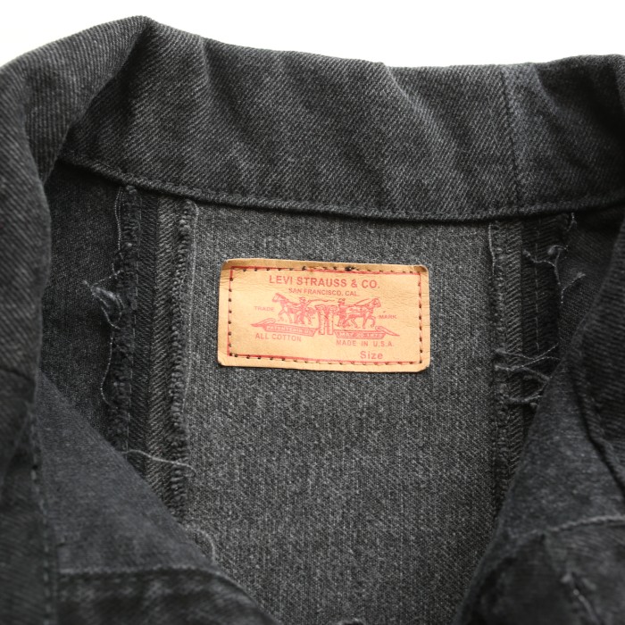 リーバイス パッチワーク リメイク デニムジャケット Levi's Patchwork Remake Black Denim Jacket | Vintage.City Vintage Shops, Vintage Fashion Trends