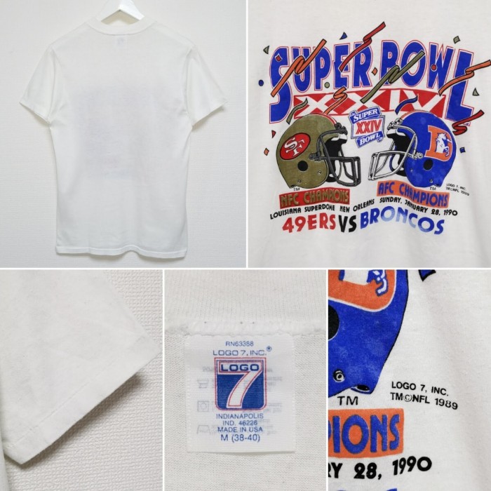 M 80s 49ers Broncos Tシャツ LOGO7 NFL USA製 | Vintage.City 古着屋、古着コーデ情報を発信
