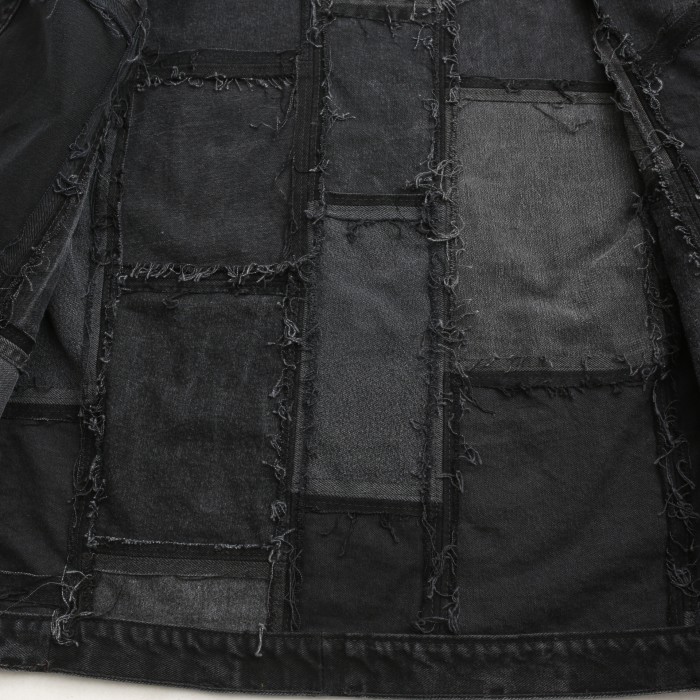 リーバイス パッチワーク リメイク デニムジャケット Levi's Patchwork Remake Black Denim Jacket | Vintage.City 빈티지숍, 빈티지 코디 정보
