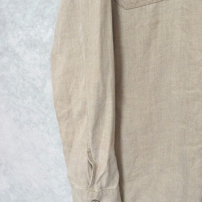 all linen shirts jacket | Vintage.City 古着屋、古着コーデ情報を発信