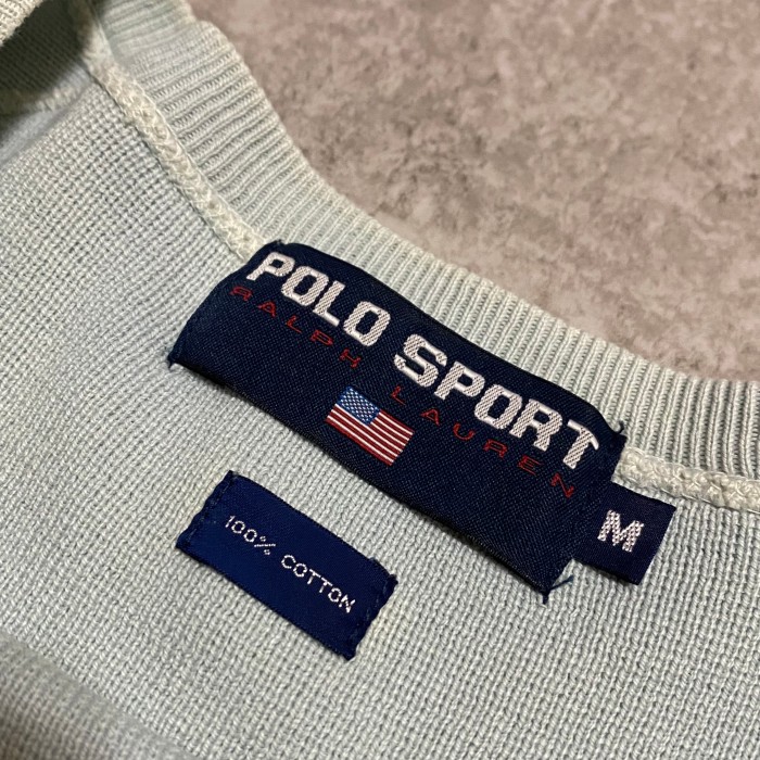 90’s POLO SPORT boro cotton knit | Vintage.City 古着屋、古着コーデ情報を発信