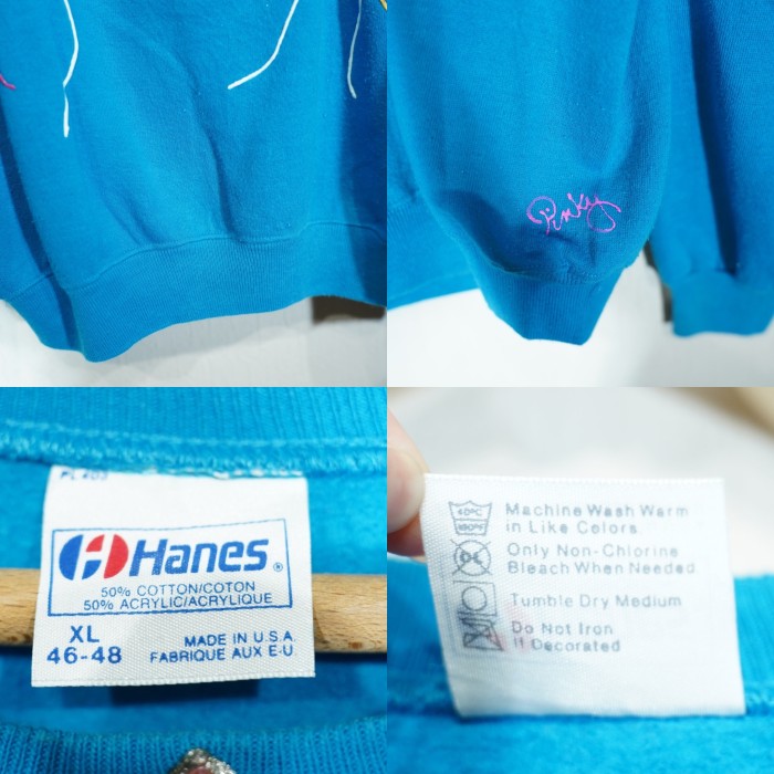 *SPECIAL ITEM* USA VINTAGE Hanes HAND PAINT DESIGN SWEAT SHIRT/アメリカ古着ハンドペイントデザインスウェット | Vintage.City 古着屋、古着コーデ情報を発信