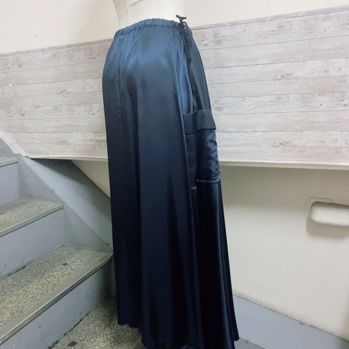 ヴィンテージ　ロングスカート　濃紺色　vintage skirt | Vintage.City 古着屋、古着コーデ情報を発信