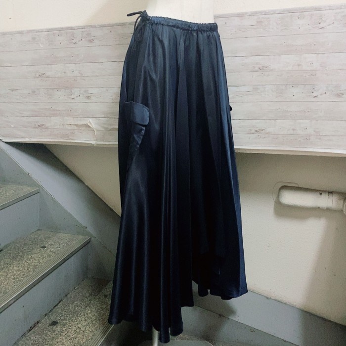 ヴィンテージ　ロングスカート　濃紺色　vintage skirt | Vintage.City 古着屋、古着コーデ情報を発信