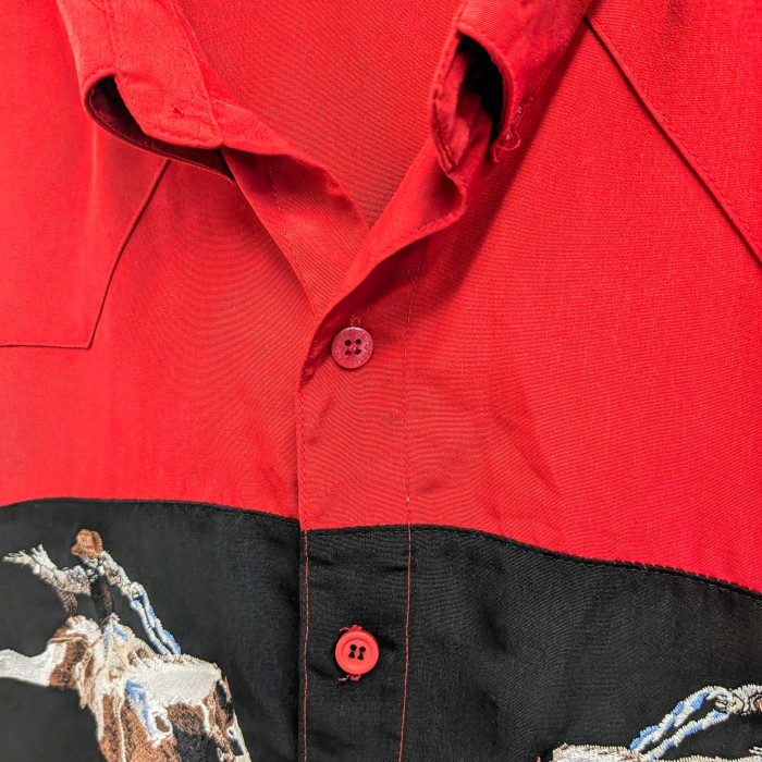 RODEO COWBOY EMBROIDERY BUTTON DOWN SHIRT　ロデオ　カウボーイ　刺繍ボタンダウンシャツ　馬 | Vintage.City 빈티지숍, 빈티지 코디 정보