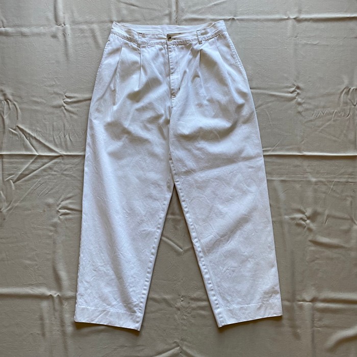 90's / Euro white cotton pants コットンパンツ | Vintage.City 古着屋、古着コーデ情報を発信