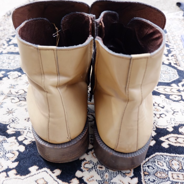 hudson sidezip　leather　boots　Italy | Vintage.City 古着屋、古着コーデ情報を発信