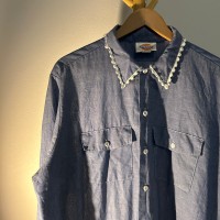 【Dickies】 ロングシャンブレーシャツ フリル XLsize相当 USA製 | Vintage.City 빈티지숍, 빈티지 코디 정보