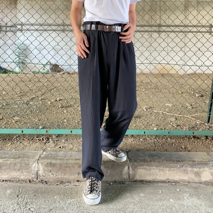 90's / black silk pants シルクパンツ | Vintage.City 古着屋、古着コーデ情報を発信