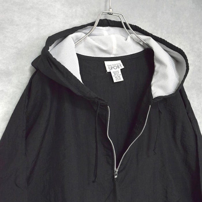 90s black nylon anorak | Vintage.City 古着屋、古着コーデ情報を発信