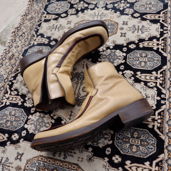 hudson sidezip　leather　boots　Italy | Vintage.City 古着屋、古着コーデ情報を発信