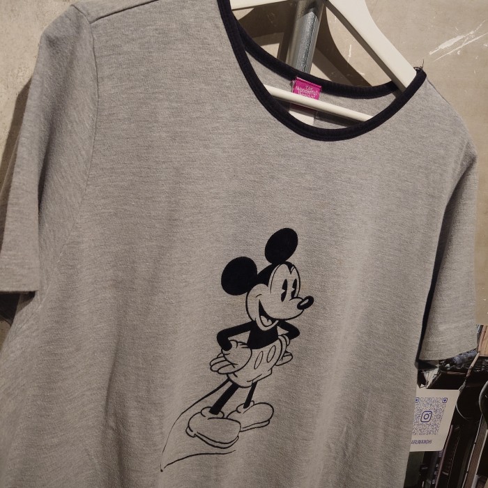 THE Wonderful World of Disney ミッキーTシャツ　Mサイズ　グレー　コットン　2670 | Vintage.City 빈티지숍, 빈티지 코디 정보