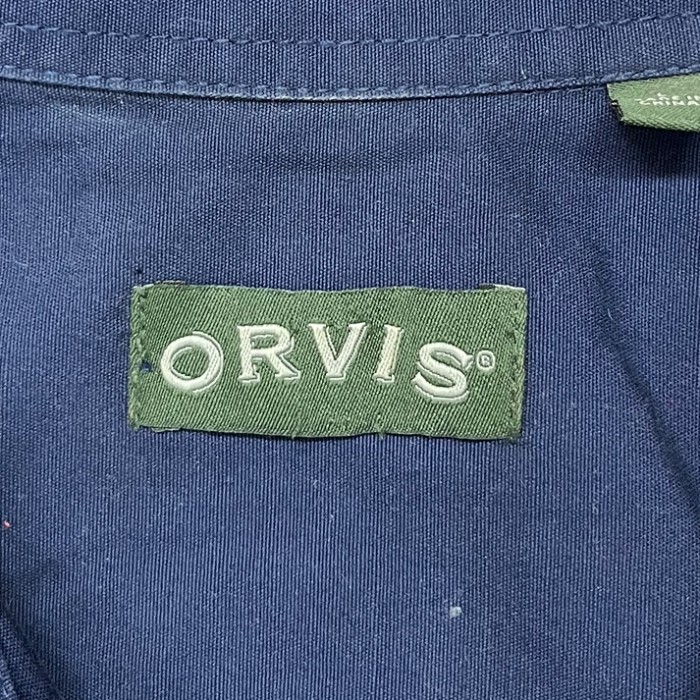 00'S ORVIS チンスト付き プルオーバーシャツ ネイビー (VINTAGE) | Vintage.City 빈티지숍, 빈티지 코디 정보