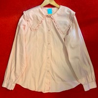 大きな丸襟のシャツブラウス ピンク | Vintage.City 빈티지숍, 빈티지 코디 정보