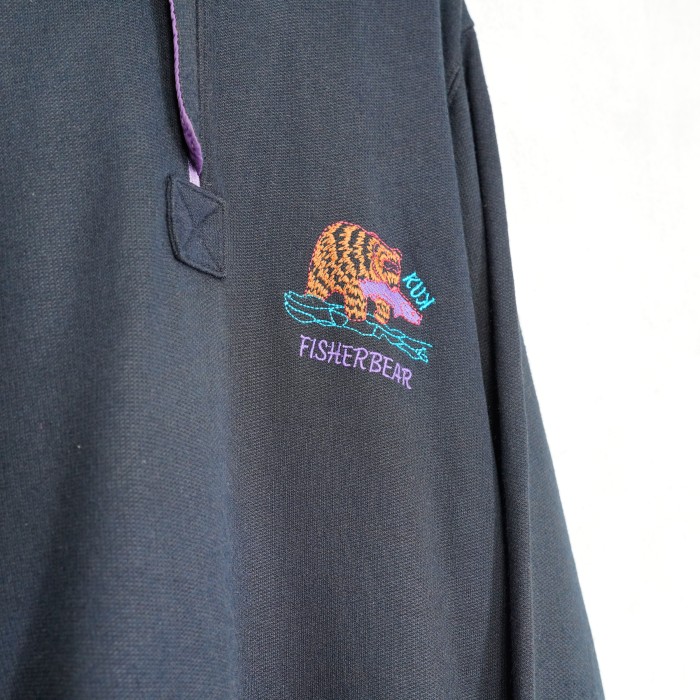 EU VINTAGE kuk BEAR EMBROIDERY DESIGN HALF ZIP SWEAT POLO SHIRT MADE IN ITALY/ヨーロッパ古着くま刺繍デザインハーフジップスウェットポロシャツ | Vintage.City Vintage Shops, Vintage Fashion Trends