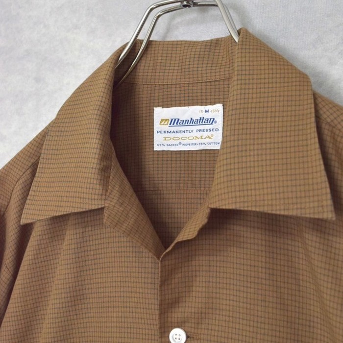 old “ manhattan ” cotton x polyester open collar shirts | Vintage.City 古着屋、古着コーデ情報を発信