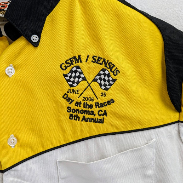 SPEED ZONE RACE GEAR  AMR SPEED TEAM EMBROIDERY SHIRT　レーシングウェア　刺繍半袖シャツ | Vintage.City 빈티지숍, 빈티지 코디 정보
