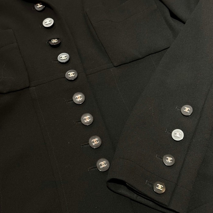Chanel Wool Jacket Black. | Vintage.City 古着屋、古着コーデ情報を発信