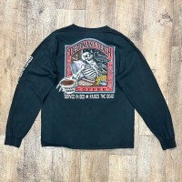 90'S RAVEN'S BREW COFFEE by RAY TROLL 袖＆両面プリント 長袖 Tシャツ ブラック (VINTAGE) | Vintage.City 古着屋、古着コーデ情報を発信