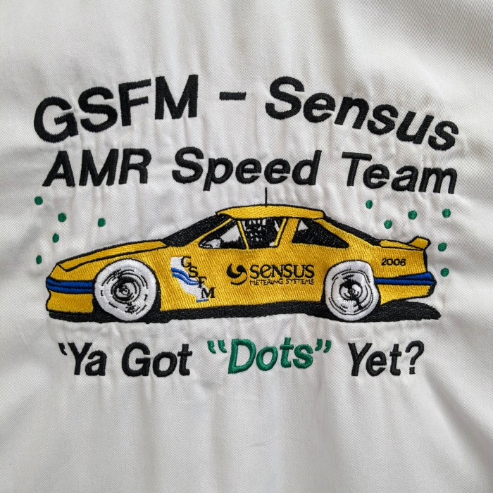SPEED ZONE RACE GEAR  AMR SPEED TEAM EMBROIDERY SHIRT　レーシングウェア　刺繍半袖シャツ | Vintage.City 古着屋、古着コーデ情報を発信