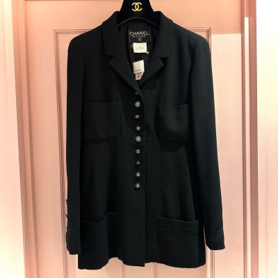 Chanel Wool Jacket Black. | Vintage.City 古着屋、古着コーデ情報を発信