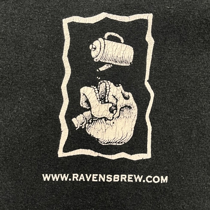 90'S RAVEN'S BREW COFFEE by RAY TROLL 袖＆両面プリント 長袖 Tシャツ ブラック (VINTAGE) | Vintage.City 古着屋、古着コーデ情報を発信