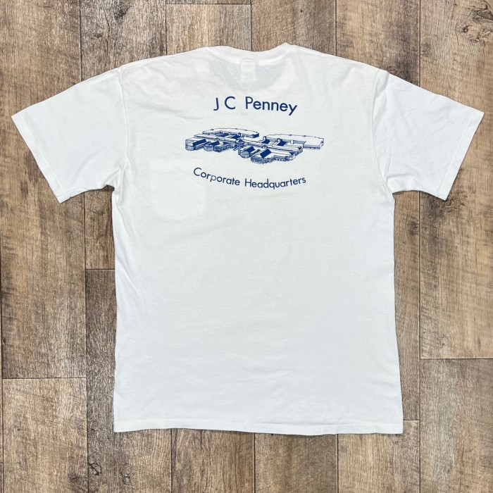 90'S J.C.PENNEY シングルステッチ 両面プリント ポケット付き 半袖 Tシャツ ホワイト USA製 (VINTAGE) | Vintage.City 古着屋、古着コーデ情報を発信