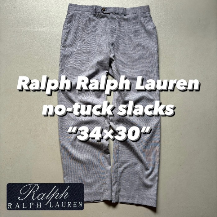 Ralph Ralph Lauren no-tuck slacks “34×30” ラルフラルフローレン ノータックスラックス カスリ | Vintage.City Vintage Shops, Vintage Fashion Trends
