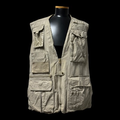 70s BANANA REPUBLIC Tattered fishing vest | Vintage.City 빈티지숍, 빈티지 코디 정보