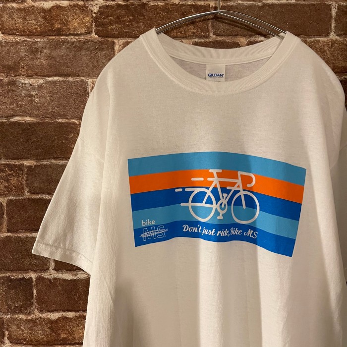 GILDAN “bike MS” 企業系 Tシャツ 両面プリント 白T | Vintage.City 古着屋、古着コーデ情報を発信
