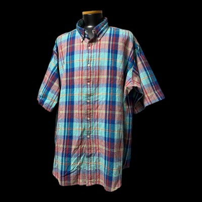 POLO Ralph Laurent Blue madras check shirts | Vintage.City 빈티지숍, 빈티지 코디 정보