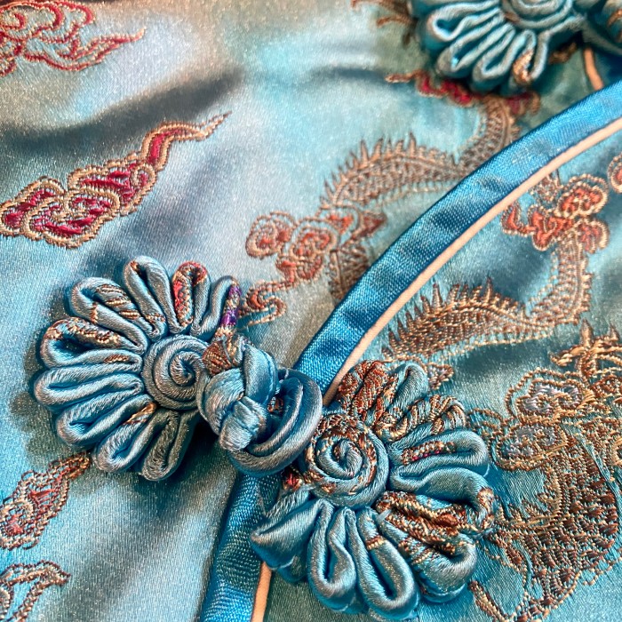 ロングチャイナドレス ワンピース 水色 ターコイズブルー | Vintage.City 빈티지숍, 빈티지 코디 정보