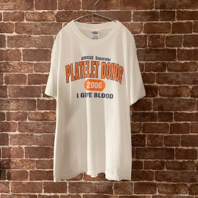 DELTA “PLATELET DONOR” 文字ロゴ プリント Tシャツ 白T | Vintage.City 古着屋、古着コーデ情報を発信