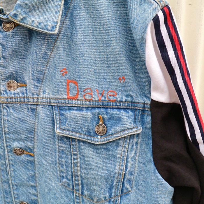 【denim × jersey custom swiching design jacket】 | Vintage.City 빈티지숍, 빈티지 코디 정보