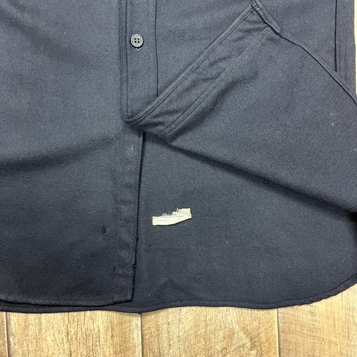 40'S アメリカ軍 US NAVY 片側フラップ付きポケット イカリボタン ウール CPOシャツ ダークネイビー (VINTAGE) | Vintage.City 古着屋、古着コーデ情報を発信