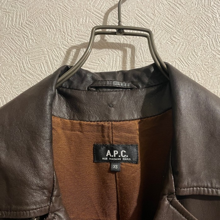 A.P.C. ラムスキン レザー ライダース ジャケット / アーペーセー ダブル | Vintage.City 古着屋、古着コーデ情報を発信