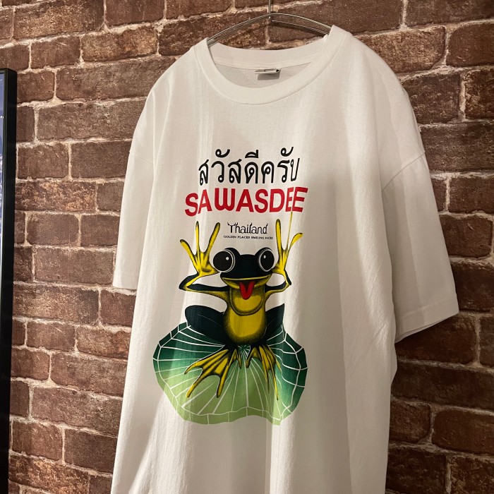 Thailand frog design プリント Tシャツ ヘビーコットン 白T | Vintage.City 古着屋、古着コーデ情報を発信