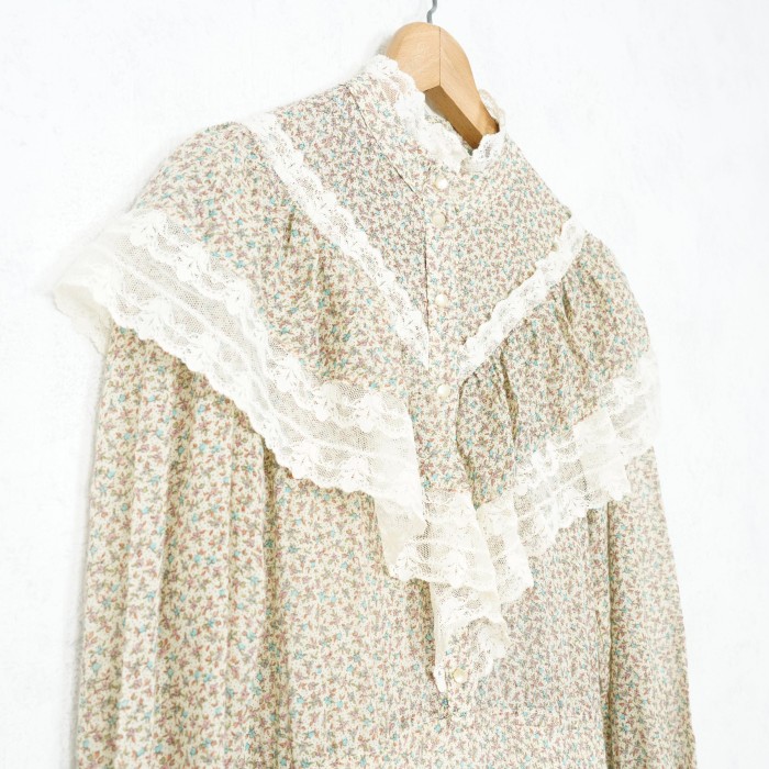 *SPECIAL ITEM* 70’s USA VINTAGE FLOWER PATTERNED LACE FRILL DESIGN ONE PIECE/70年代アメリカ古着花柄レースフリルデザインワンピース | Vintage.City 빈티지숍, 빈티지 코디 정보