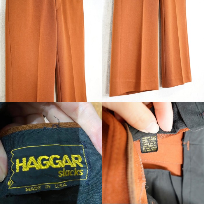 70's USA VINTAGE HAGGAR DESIGN SLACKS PANTS MADE IN USA/70年代アメリカ古着デザインスラックスパンツ | Vintage.City 빈티지숍, 빈티지 코디 정보