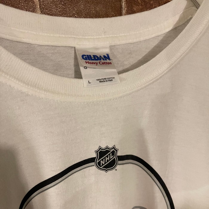 GILDAN NHL ナショナルホッケーリーグ BUD LIGHT 両面プリントTシャツ 白T | Vintage.City 古着屋、古着コーデ情報を発信