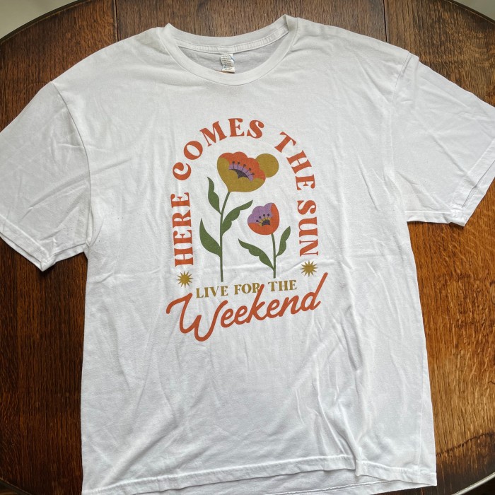print t shirt flower | Vintage.City 古着屋、古着コーデ情報を発信