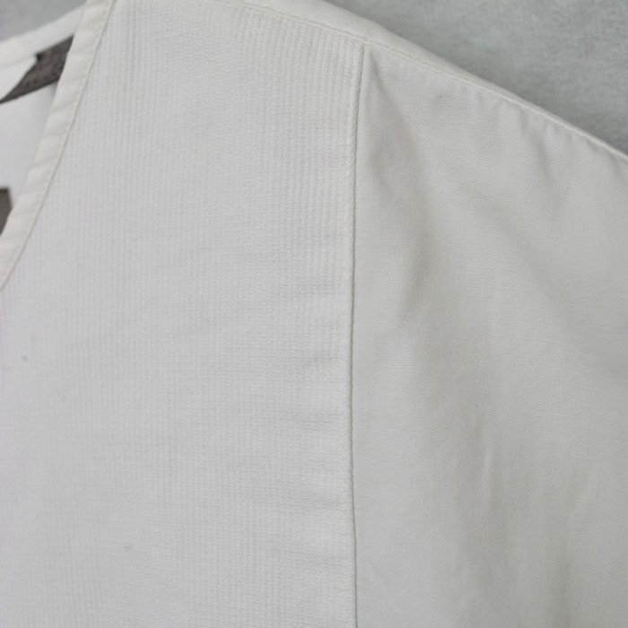 white no collar cotton shirts | Vintage.City 古着屋、古着コーデ情報を発信