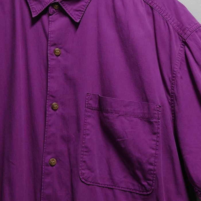 80’s BANANA REPUBLIC “SAFARI&TRAVEL” 旧タグ 半袖 シャツ パープル L | Vintage.City 古着屋、古着コーデ情報を発信