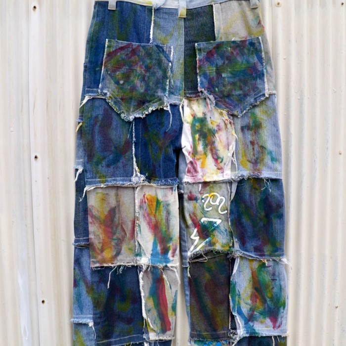 【painted patchwork design denim pants】 | Vintage.City 빈티지숍, 빈티지 코디 정보