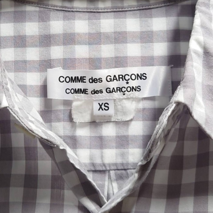 COMME des GARCONS COMME des GARCONS AD2008 グラデーション ギンガムチェック フリル シャツ XS 半袖 コムデギャルソン 日本製 | Vintage.City 빈티지숍, 빈티지 코디 정보